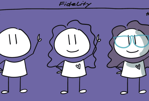 Illustration of fidelity levels in prototyping - there are more than 3! - three figures with different fidelity